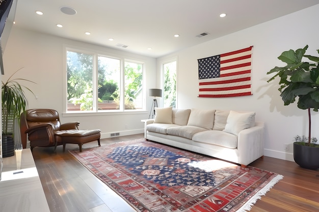 Foto gratuita american colors household decorations for independence day celebration