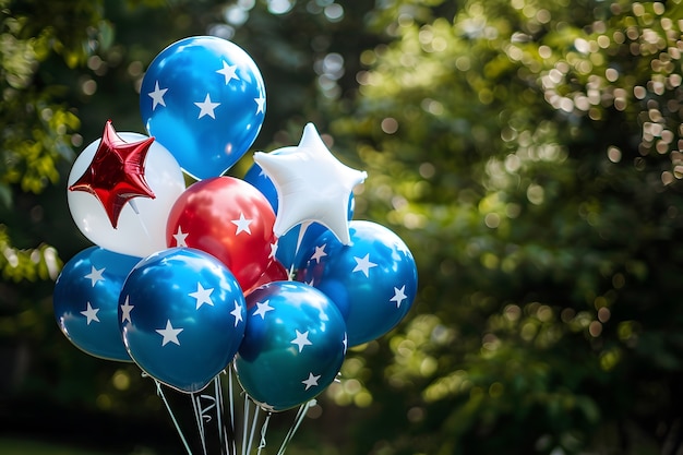 Foto gratuita american colors household decorations for independence day celebration