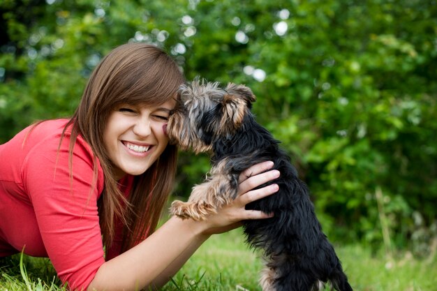 Foto gratuita amor de cachorros