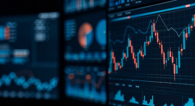Análisis del mercado de valores con gráficos de velas