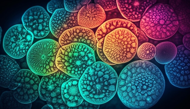 Foto gratuita anatomía de batalla entre cáncer y virus de guerra celular generada por ia
