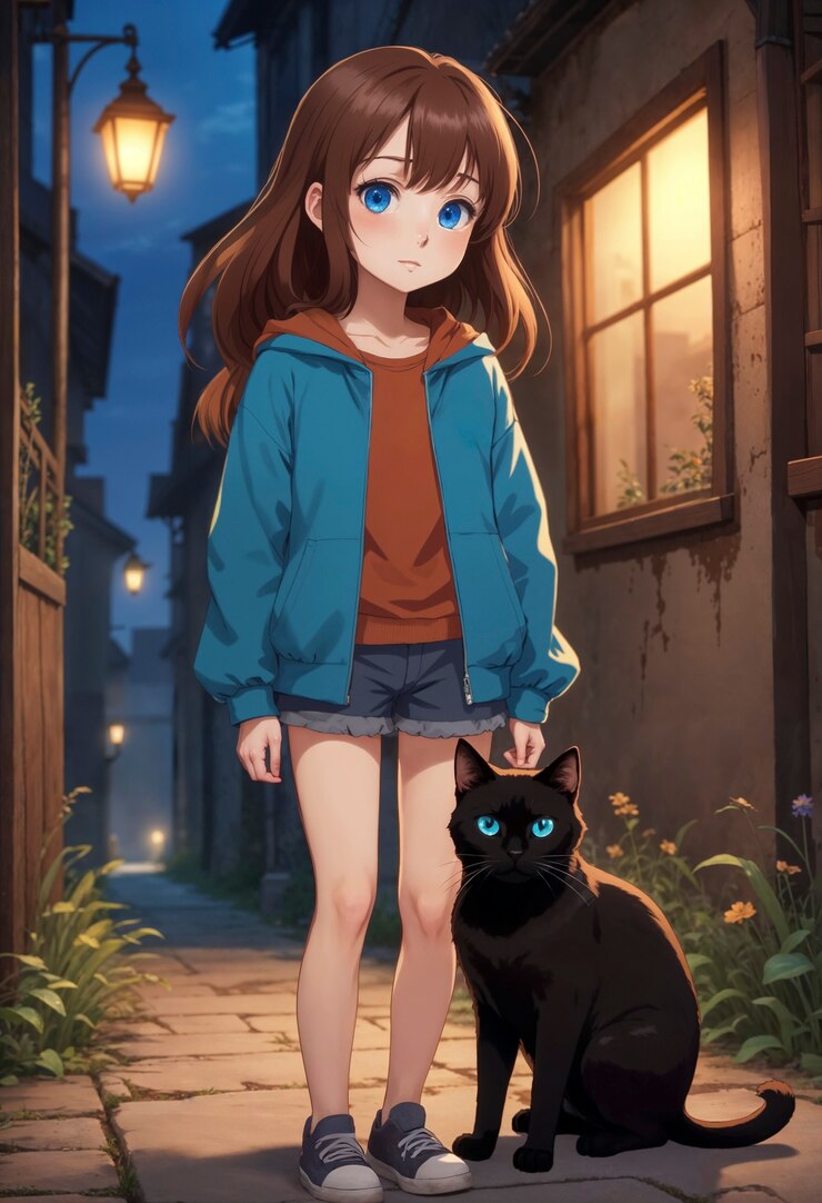 Anime como la ilustración del retrato de la chica