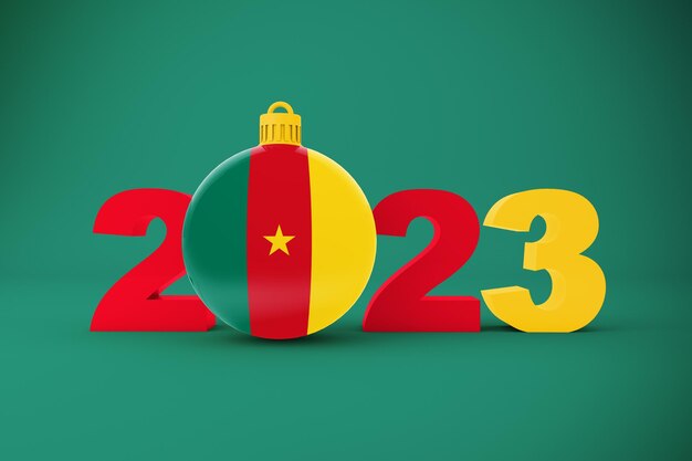 Foto gratuita año 2023 con adorno de camerún