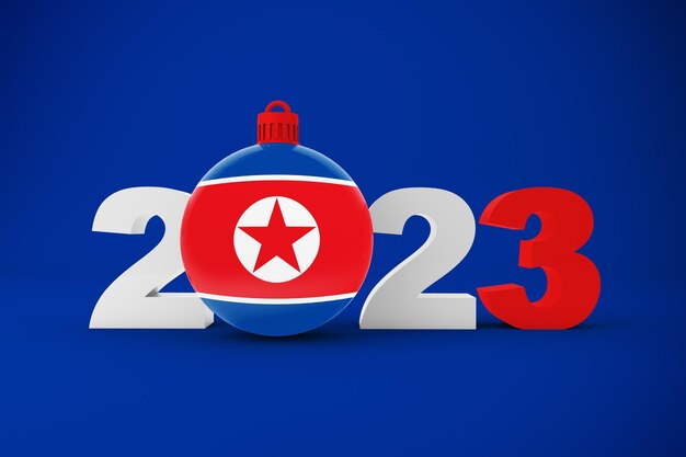 Año 2023 con adorno de Corea del Norte