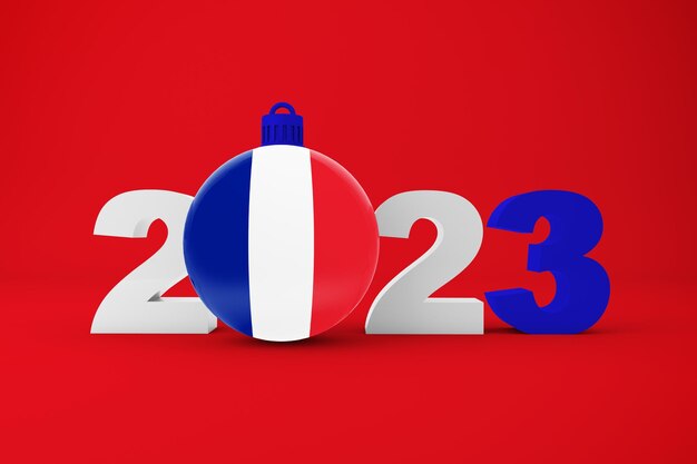 Foto gratuita año 2023 con adorno de francia