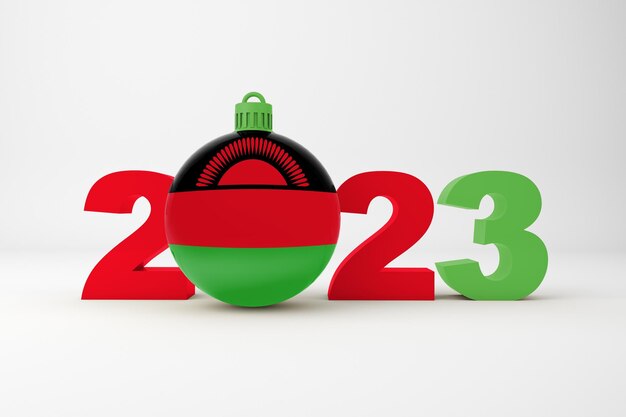 Año 2023 con adorno de Malawi