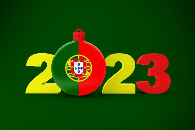 Año 2023 con adorno de Portugal