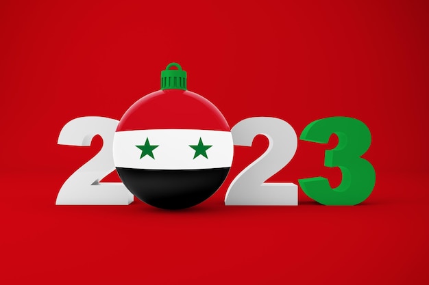 Foto gratuita año 2023 con adorno de siria