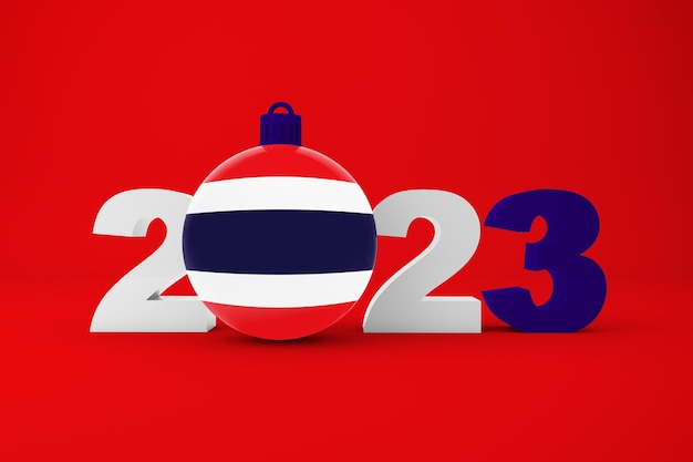 Año 2023 con adorno de Tailandia