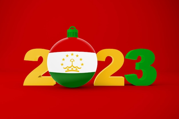 Foto gratuita año 2023 con adorno de tayikistán