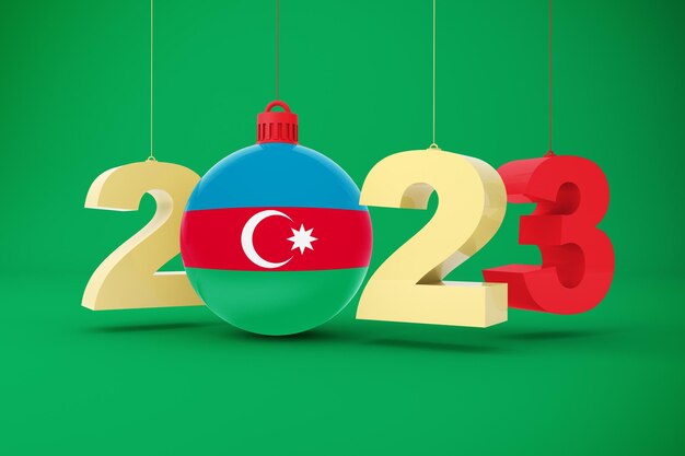 Año 2023 con bandera de Azerbaiyán