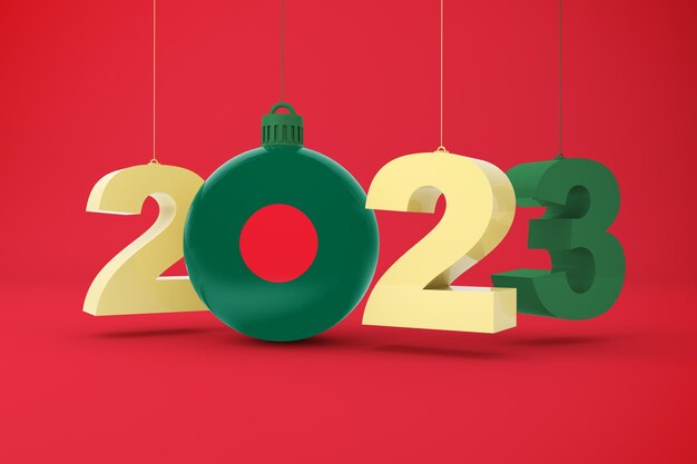 Año 2023 con bandera de Bangladesh