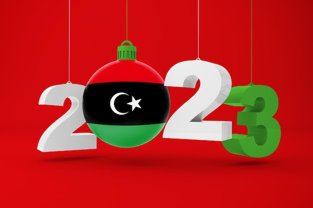 Foto gratuita año 2023 y ornamento de libia