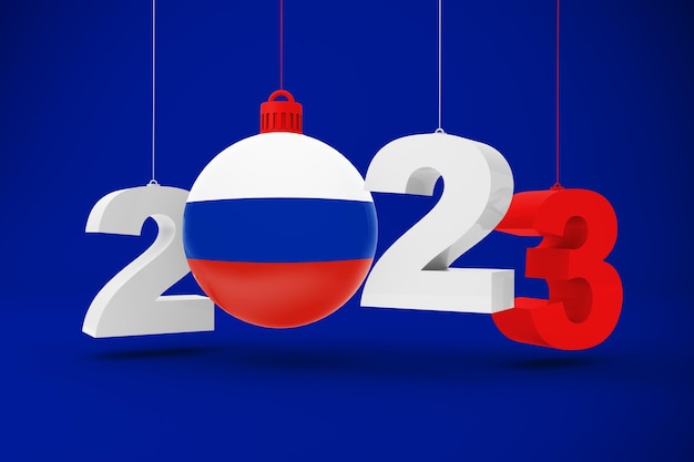 Foto gratuita año 2023 y ornamento de rusia