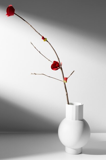 Año nuevo chino 2021 flor de casa minimalista.