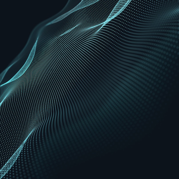 Antecedentes geométricos azules abstractos 3d. Estructura de conexión. Fondo de la ciencia Tecnologia futurista