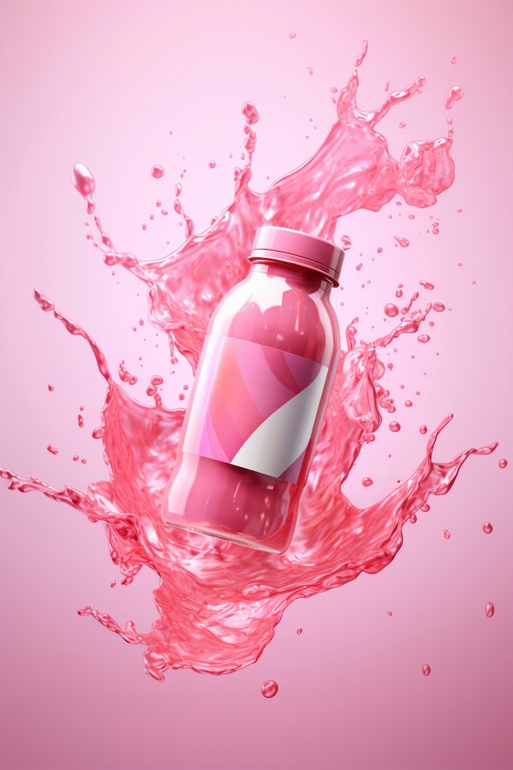 Anuncio de una bebida en botella