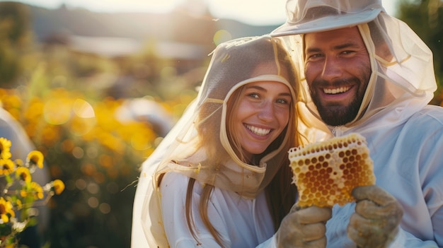 Foto gratuita apicultor trabajando en una granja de abejas