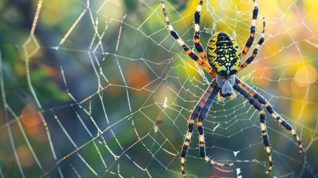 Araña realista en la naturaleza