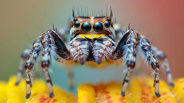 Araña realista en la naturaleza