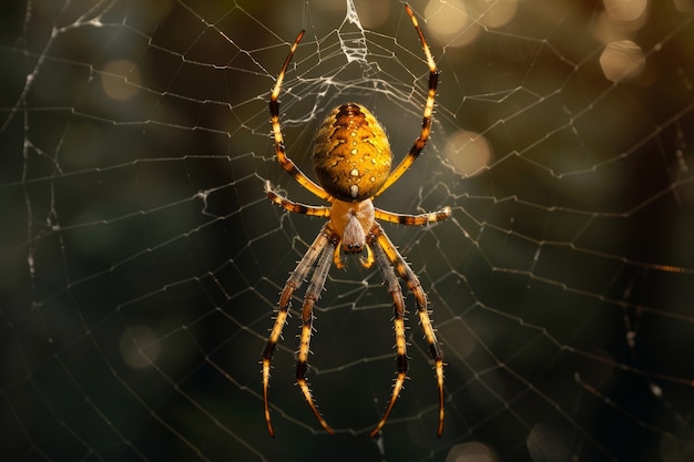 Araña realista en la naturaleza