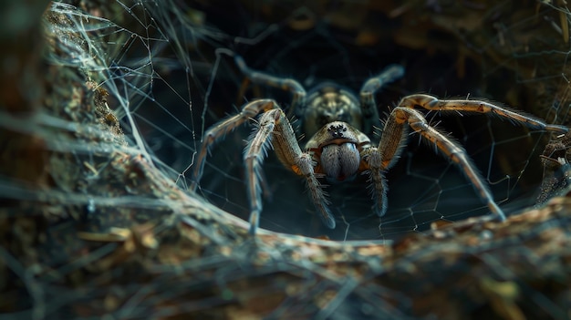 Foto gratuita araña realista en la naturaleza