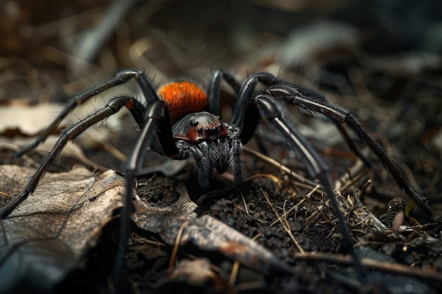 Foto gratuita araña realista en la naturaleza