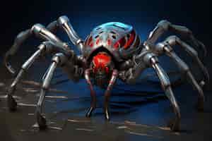 Foto gratuita araña robótica tridimensional de metal