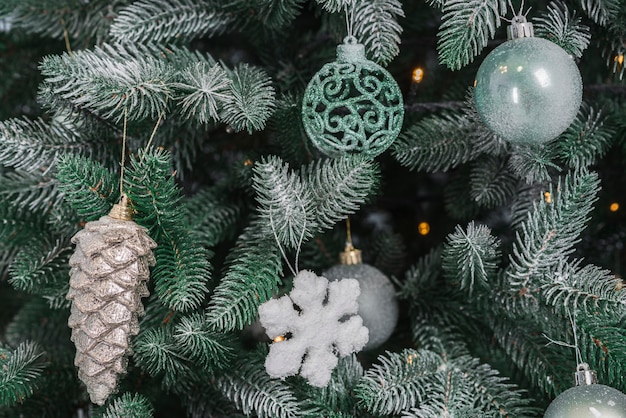 árbol de abeto decorado