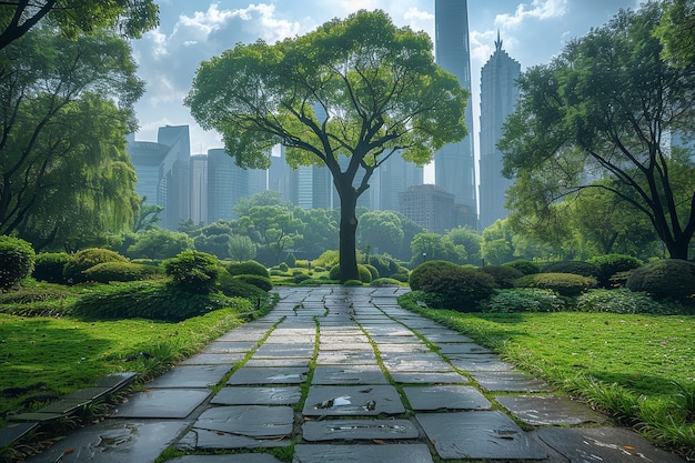 Foto gratuita Árbol fotorrealista con ramas y tronco al aire libre en la naturaleza