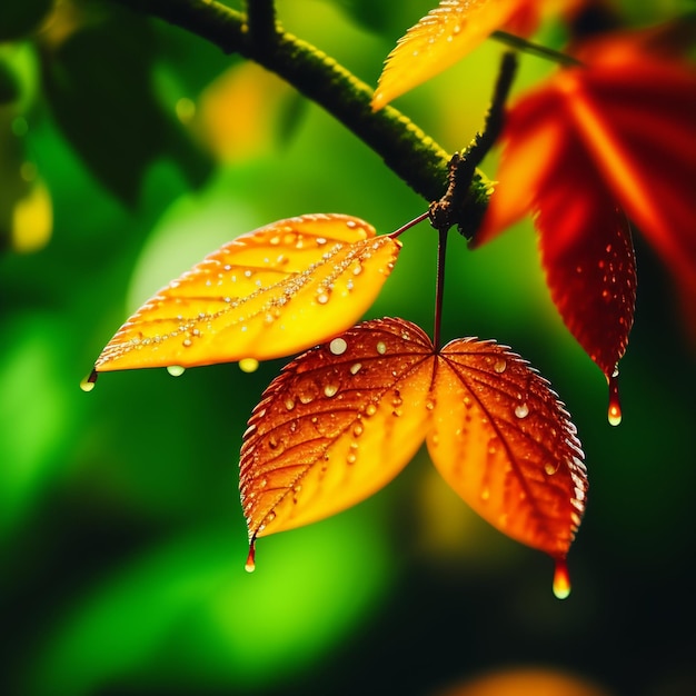 Foto gratuita un árbol con hojas de naranja que tiene la palabra arce en él