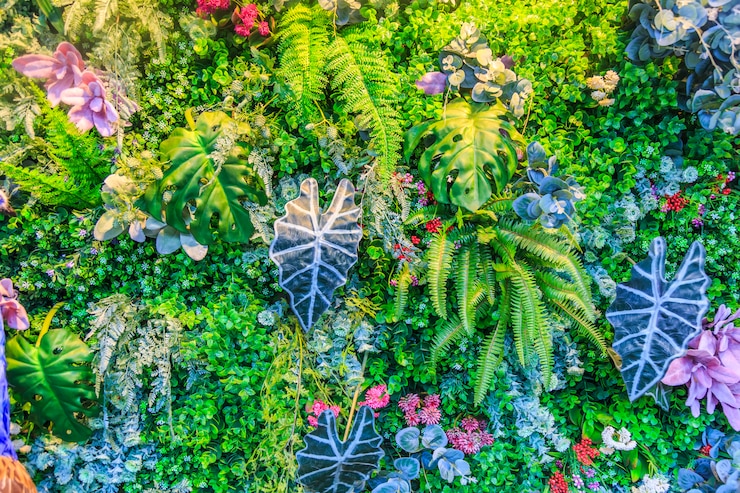 Foto gratuito árbol patrón natural hojas de verano colorido