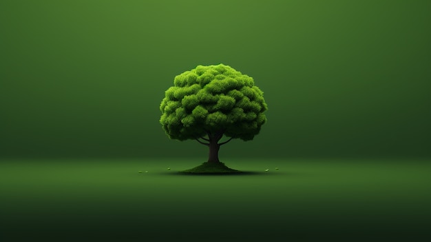 Foto gratuita Árbol tridimensional con follaje