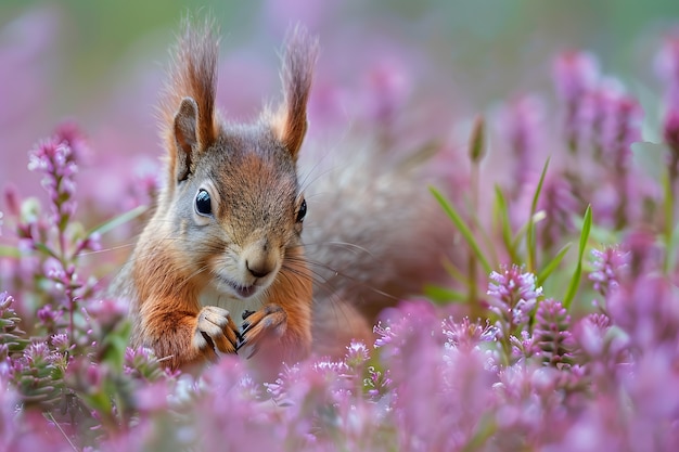 Foto gratuita ardilla realista en su hábitat natural