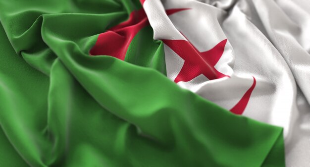 Argelia Bandera Bandolera Foto de estudio Hermosa Ondulación Horizontal Primer plano