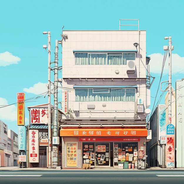 Arquitectura de casas de estilo anime