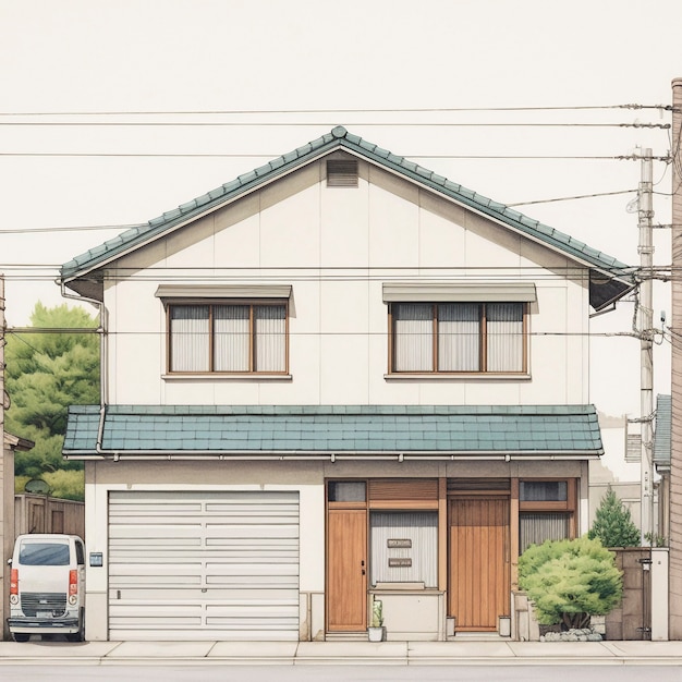 Foto gratuita arquitectura de casas de estilo anime