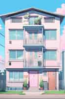 Foto gratuita arquitectura de casas de estilo anime