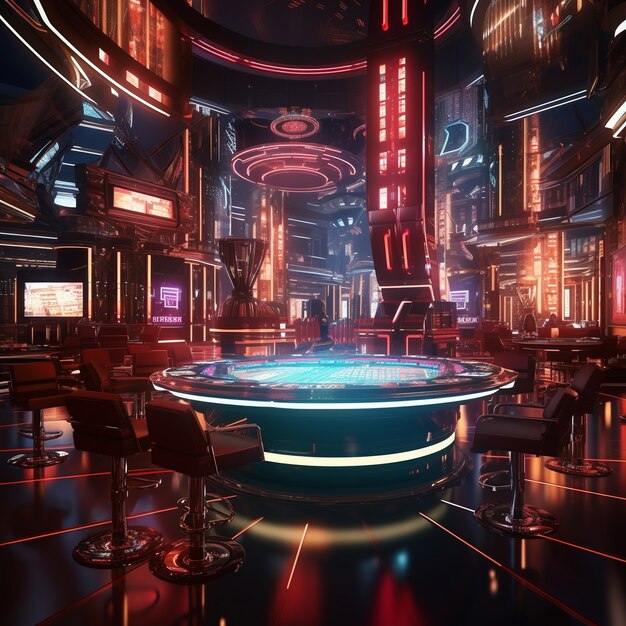 Arquitectura de casino futurista