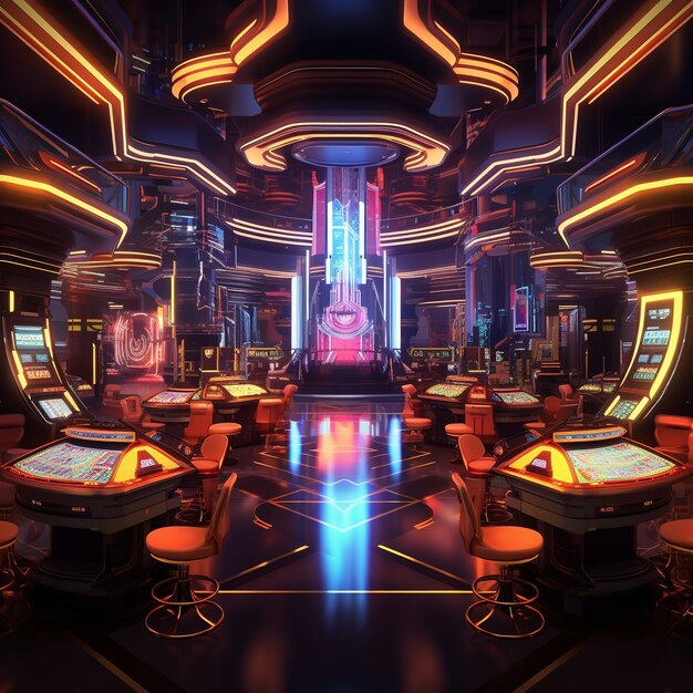 Arquitectura de casino futurista