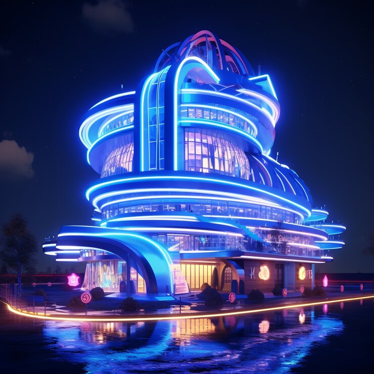 Foto gratuito arquitectura de casino futurista
