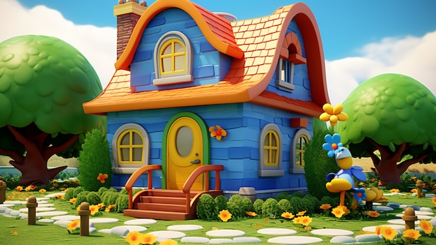 Foto gratuita arquitectura de edificios de casas de dibujos animados