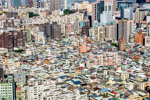 Arquitectura exterior del edificio en la ciudad de Taipei en Taiwán