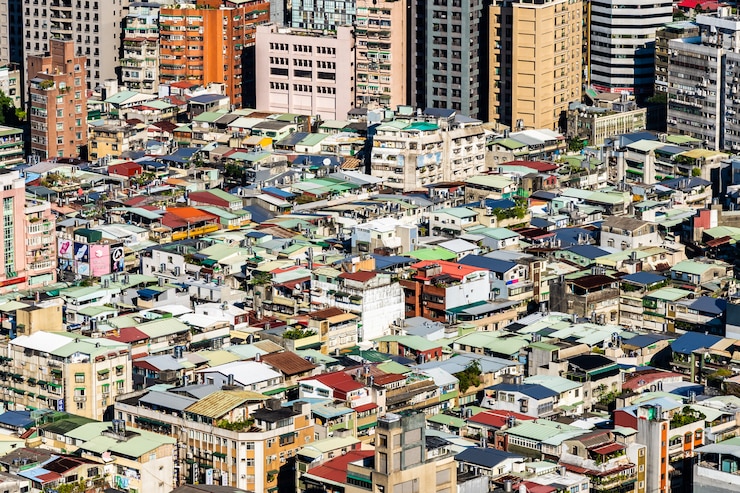 Foto gratuito arquitectura exterior del edificio en la ciudad de taipei en taiwán