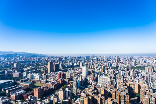 Arquitectura exterior del edificio en la ciudad de Taipei en Taiwán