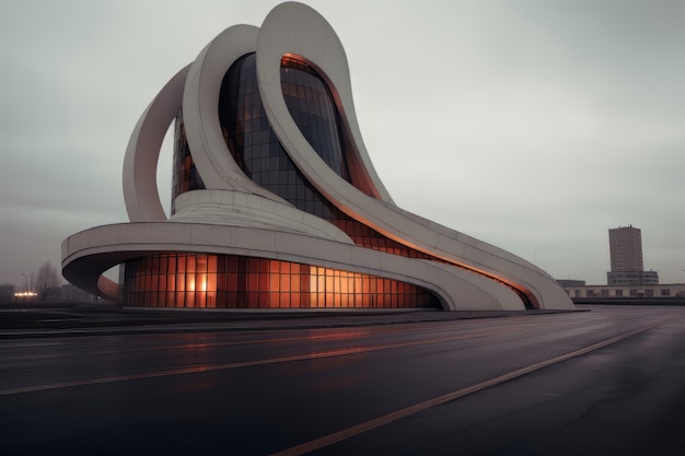 Foto gratuita arquitectura futurista de edificios comerciales