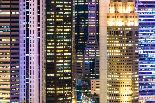 Arquitectura hermosa edificio exterior de la ciudad de Singapur