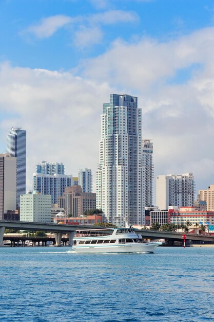 Arquitectura urbana de la ciudad. Centro de Miami en el día.