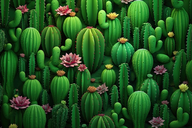 Foto gratuita arreglo de cactus del desierto