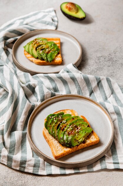 Arreglo de comida nutritiva para el desayuno